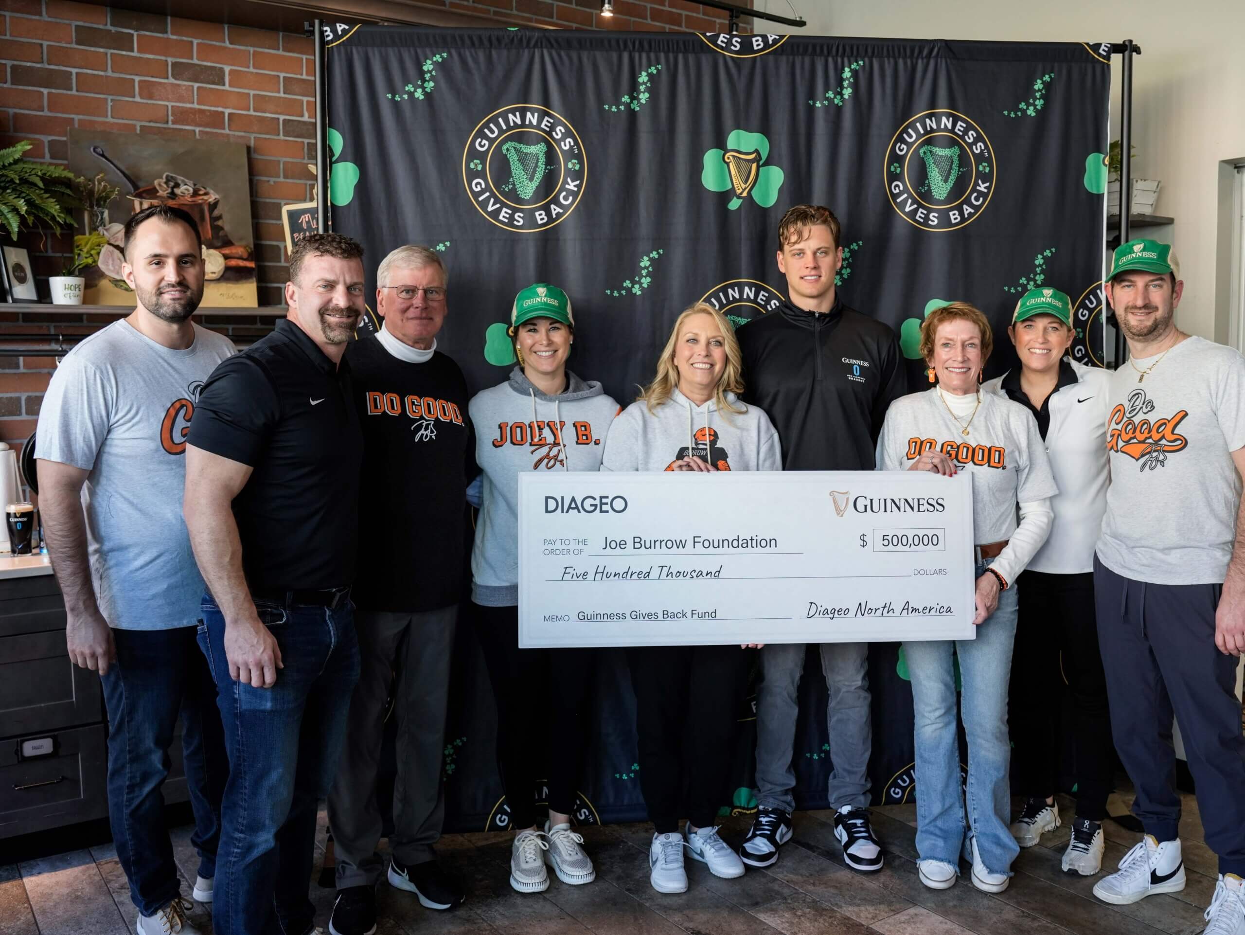 Joe Burrow Foundation receives $500,000 donation from Guinness Gives Back event
