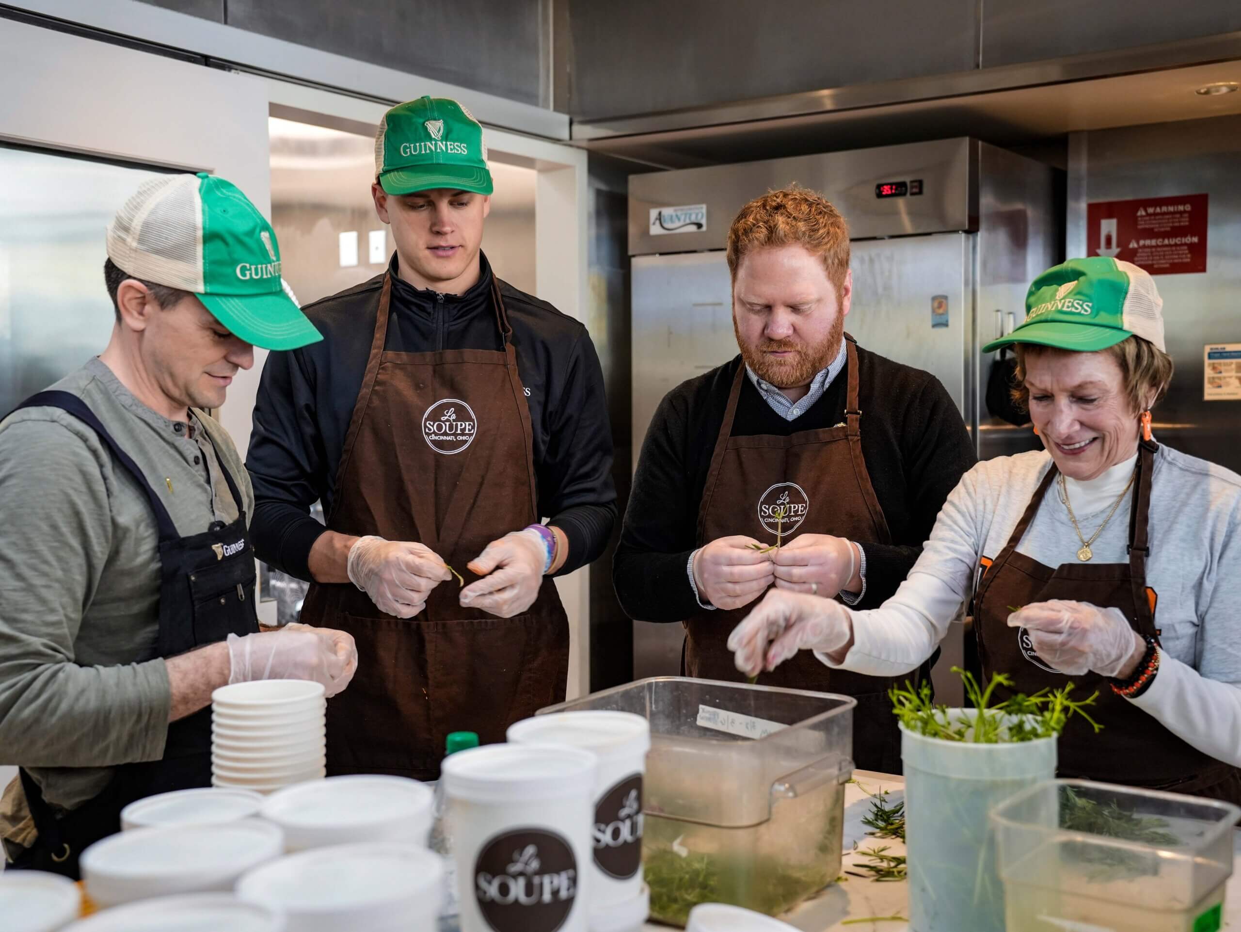 Joe Burrow Foundation teams up with La Soupe at Guinness Gives Back service event.
